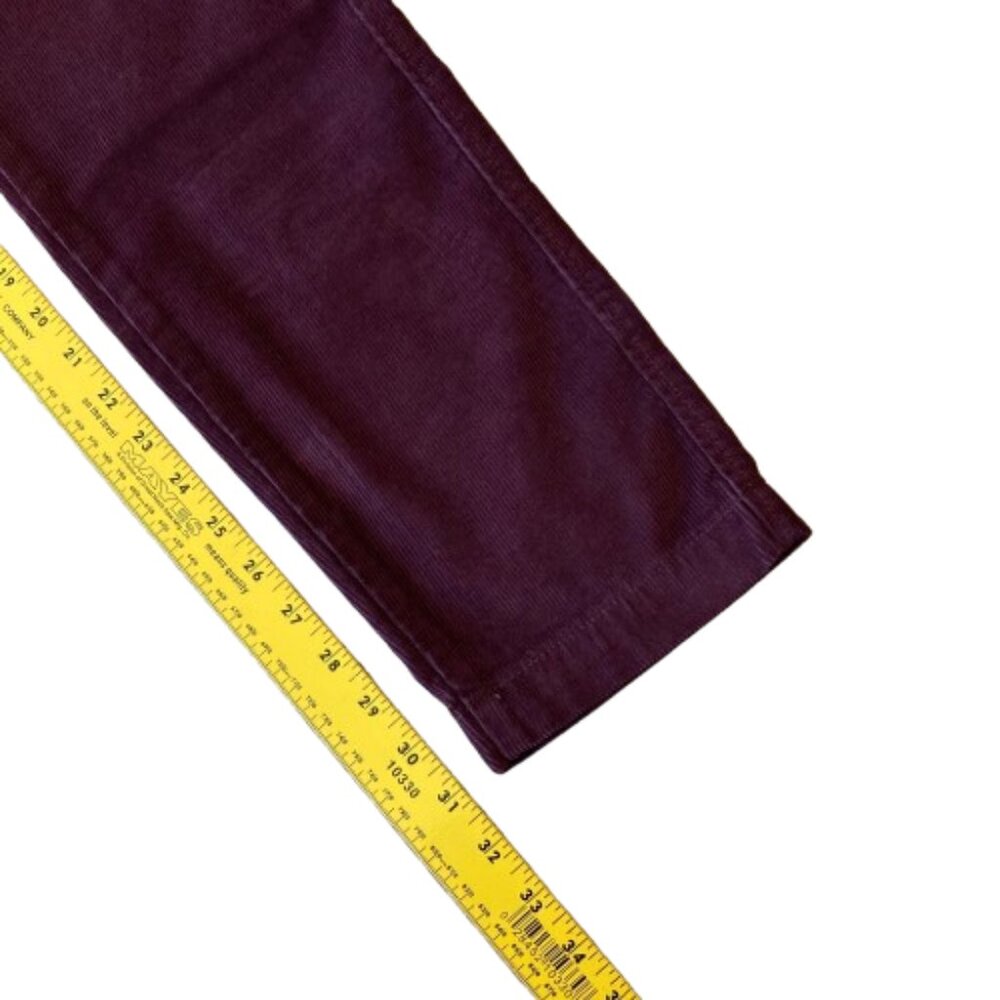Levi's XX Chino Standard Taper Fit Corduroy Pants Mens 30x32 Burgundy NWT - Picture 7 of 10